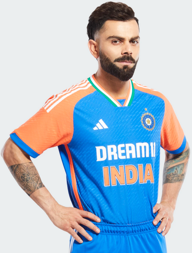 Adidas India Cricket T20 Shirt Kilbirnie Sports