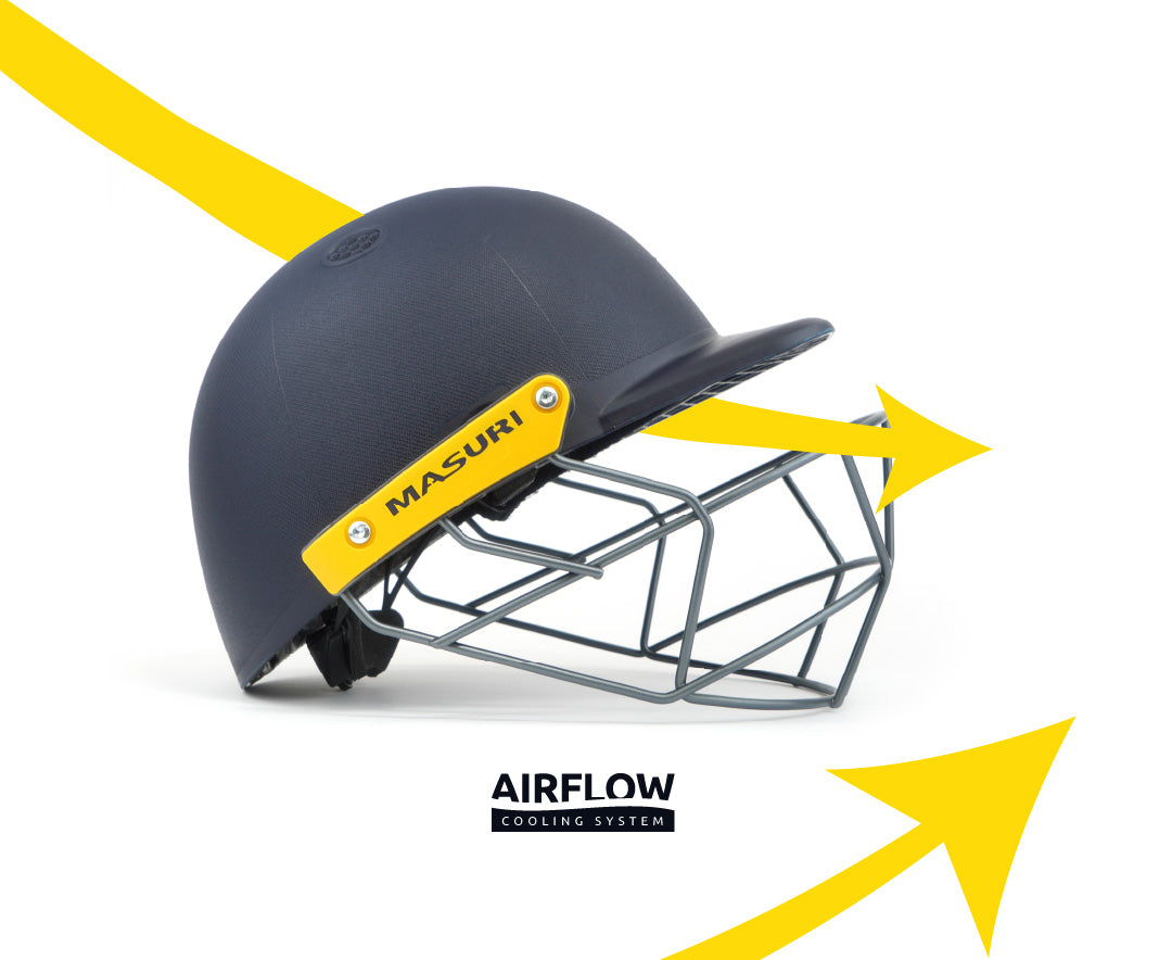 Masuri C-Line Steel Junior Helmet Black with Masuri Pro 2.0 Lite Stemg ...