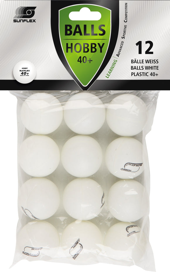 Sunflex Hobby Table Tennis Balls - 12pk