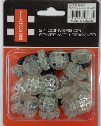Rubber Conversion Spikes packet of 24 with Spanner