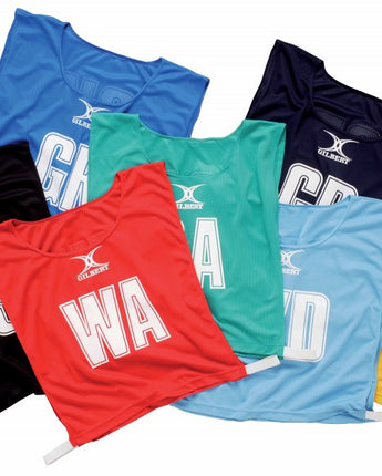 Gilbert Netball Bibs - Elastic Sides