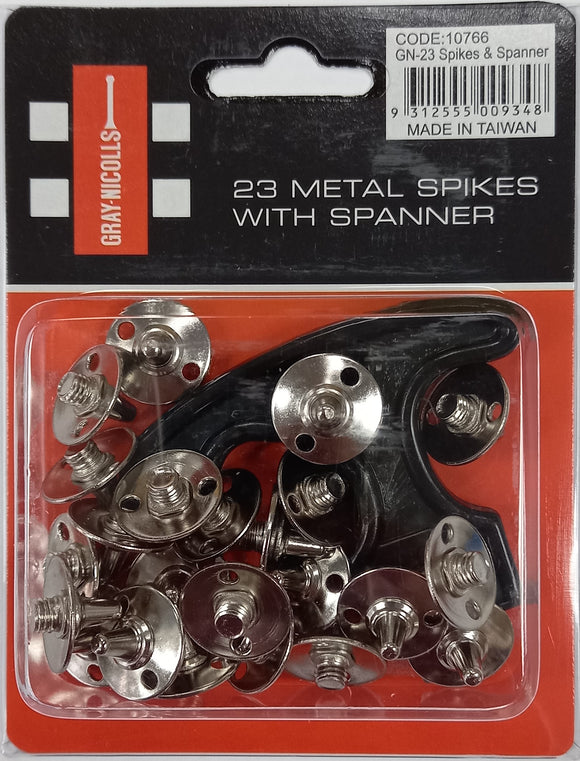 Metal Shoe Spikes packet of 23 with Spanner